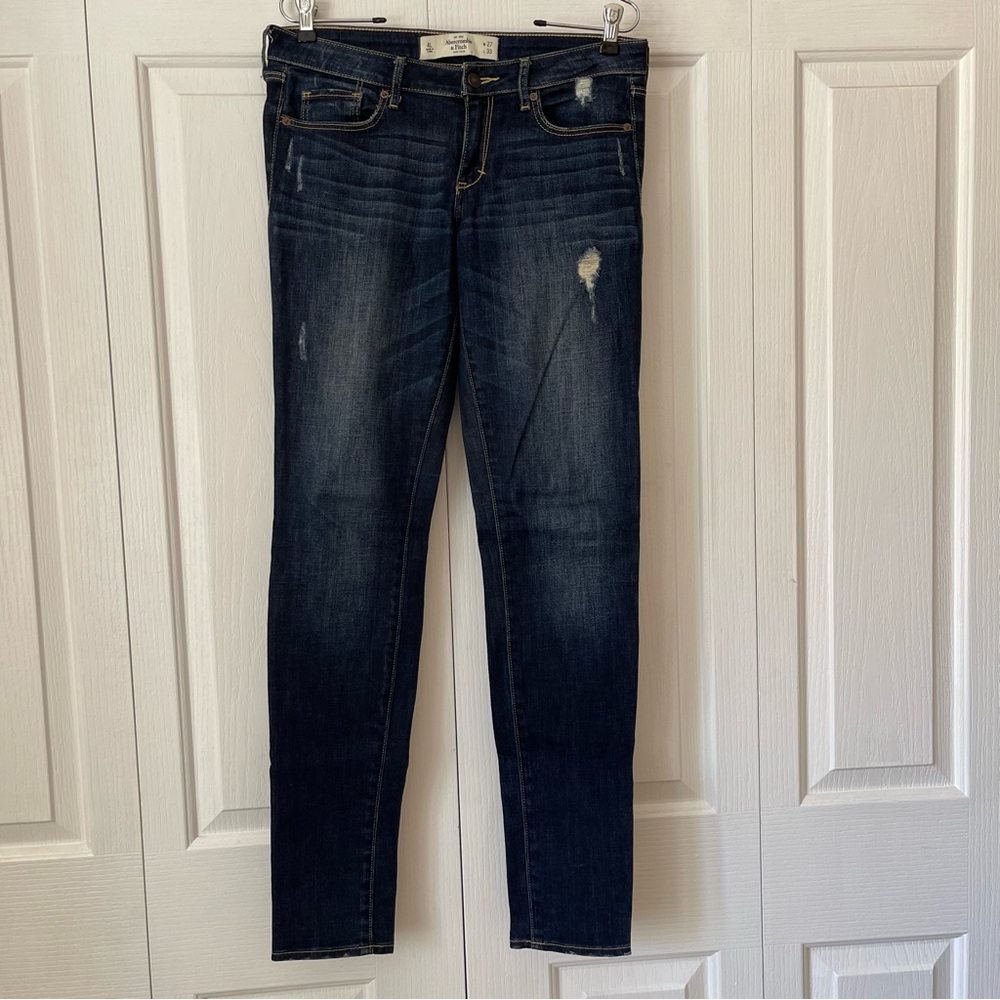 womens jeans, Abercrombie And Fitch, W27 L33, Size 4L, Long, Super Skinny, Dark